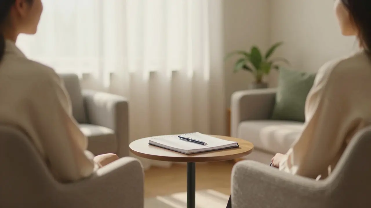 Consultation room with chairs for intake conversation